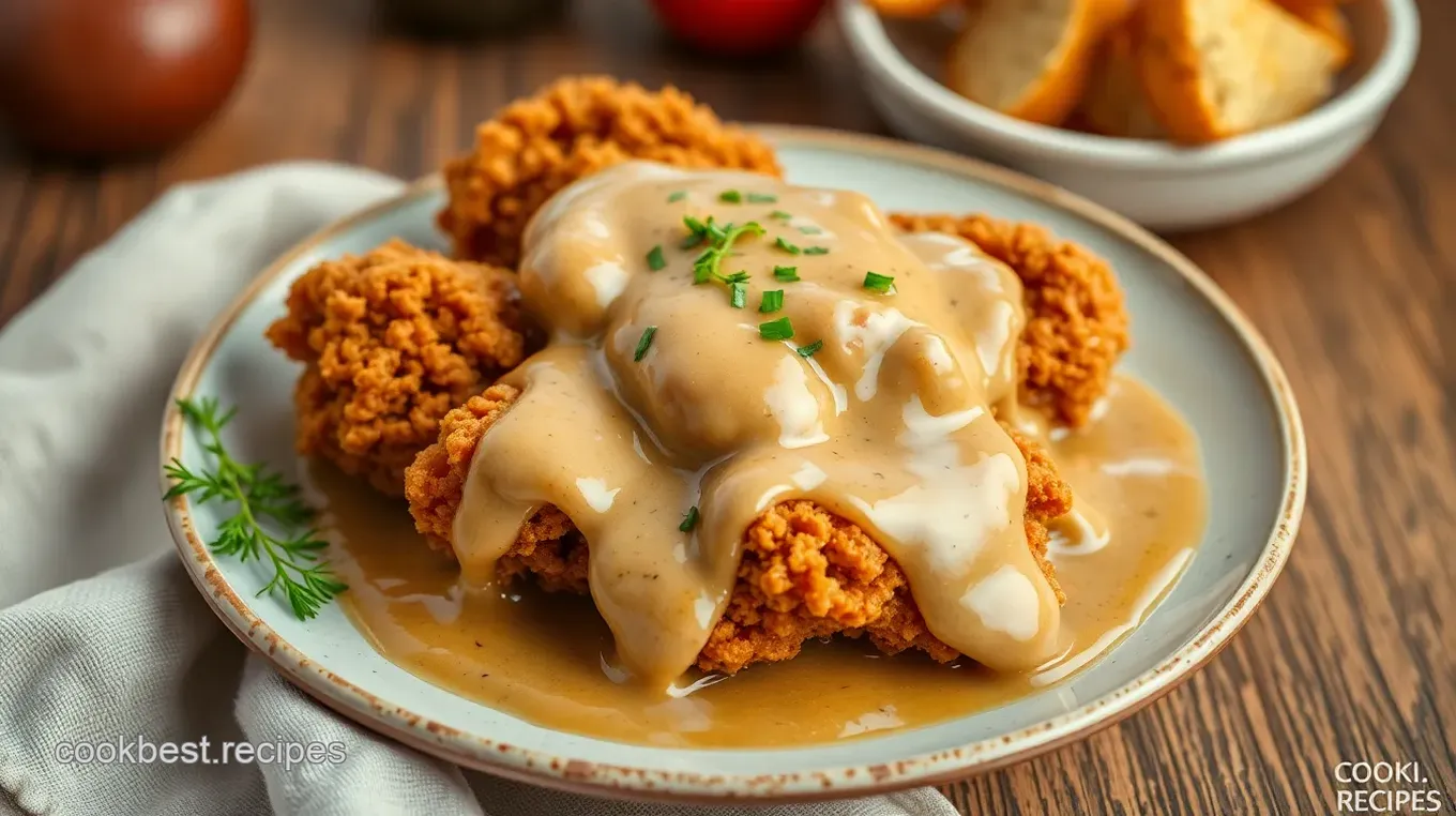 Fried Chicken Comfort Food with Gravy