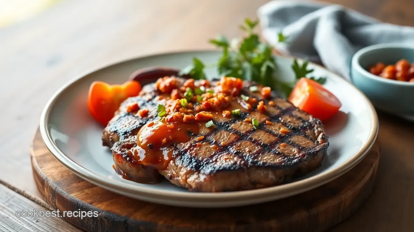 Grilled Denver Steak with Spicy Zhoug