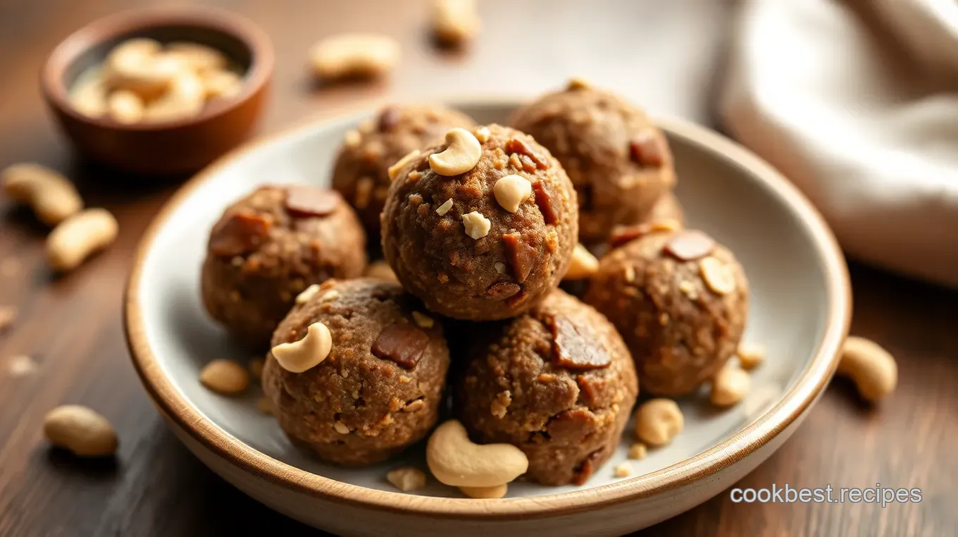 No-Bake Cashew Date Energy Balls