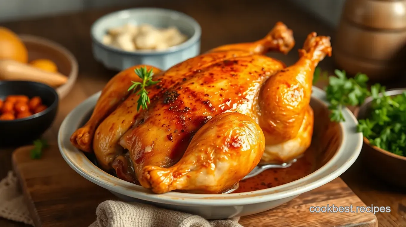 Savory Herb-Infused Roast Chicken: A Tender Delight