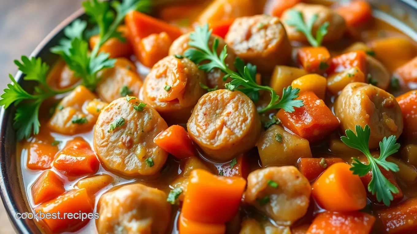 Slow Cooker Chicken Sausage & Vegetable Stew