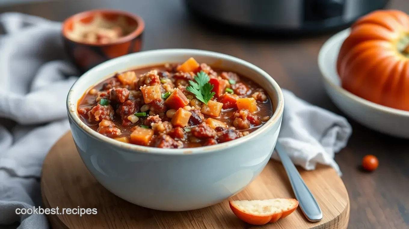 Slow Cooker Quinoa Hearty Veggie Chili