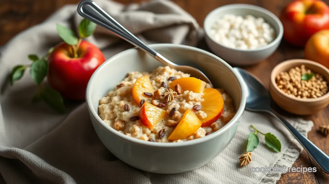 Stovetop Apple Oatmeal with Cardamom