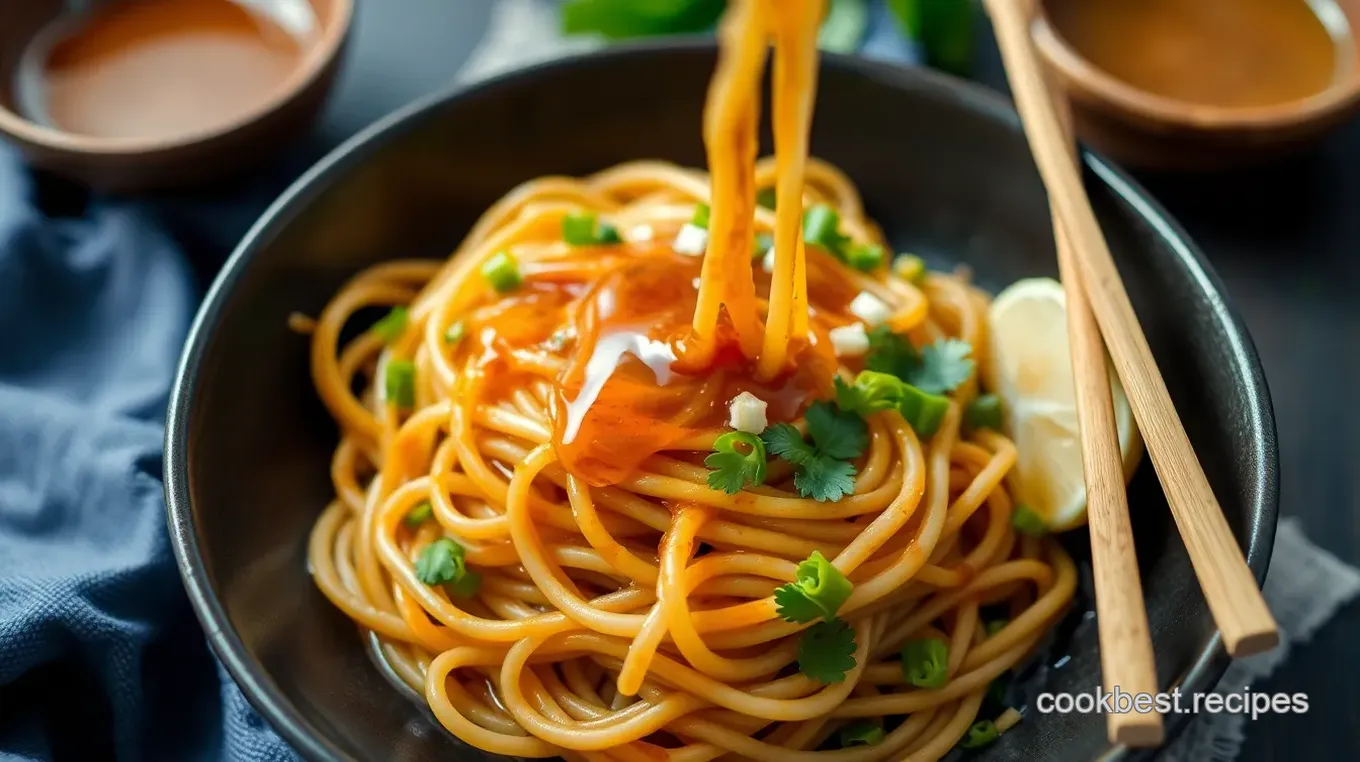 Warm Soba Noodles with Honey Ginger Dressing