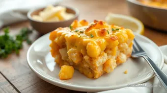 Ultimate Comfort: Bake Tater Tot Casserole with Cheesy Goodness recipe card