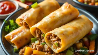 Easy and Delicious Cheeseburger Egg Rolls - A Fun Fusion Recipe! recipe card