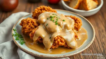 Ultimate Southern Fried Chicken Comfort Food with Gravy: Perfectly Crispy! recipe card