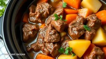 Hearty Slow Cooker Beef Stew for Comfort recipe card