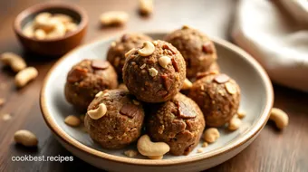 How to Make No-Bake Cashew Date Energy Balls (40 min): Deliciously Simple! recipe card