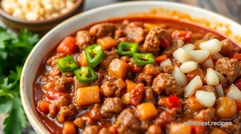 Simmered Beef Chili with Bold Flavor recipe card