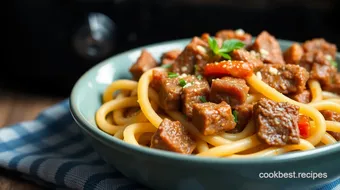 Slow Cooker Beef Pasta: Comforting & Easy recipe card