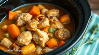 Slow Cooker Chicken Savory Healthy Stew recipe card