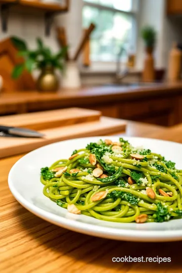 Almond Green Pesto Pasta steps