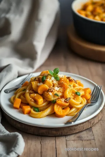 Baked Butternut Squash Pasta Delight presentation