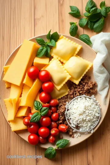 Bake Cheese Ravioli with Creamy Twist ingredients