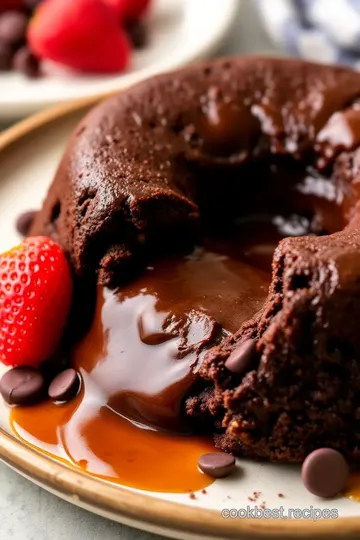 Decadent Chocolate Lava Cake presentation