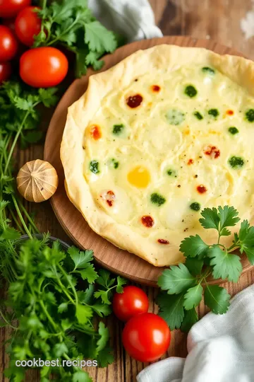 Bake Tortilla Quiche with Cheese & Veggies ingredients