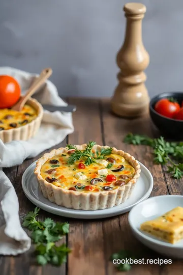 Bake Tortilla Quiche with Cheese & Veggies presentation