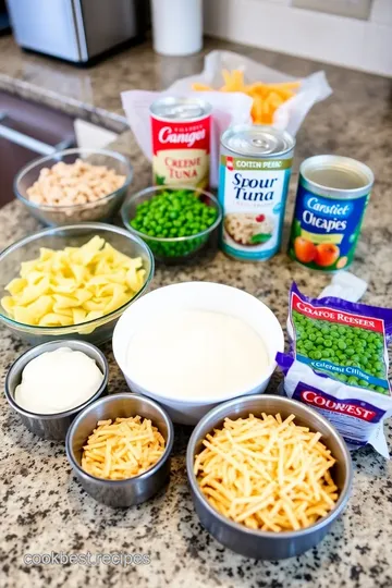 The Best Old Fashioned Tuna Noodle Casserole ingredients