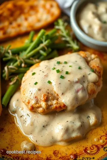 Delicious Baked Chicken with Creamy Sauce presentation