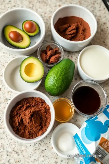 Decadent Chocolate Avocado Mousse ingredients