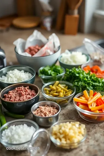 Cheeseburger Egg Rolls ingredients