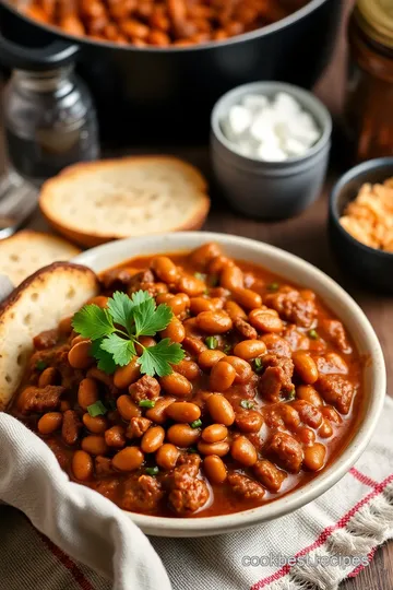 Hearty Chili Ground Beef with Beans presentation