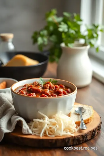 30-Minute Hearty Beef Chili presentation