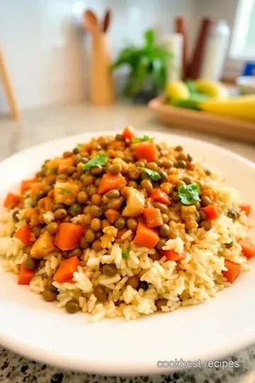 Spiced Lentil and Vegetable Pilaf steps