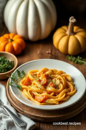 Cook Rigatoni Pumpkin Creamy Delight presentation