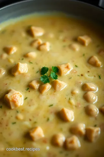 Creamy White Chicken Chili Delight presentation