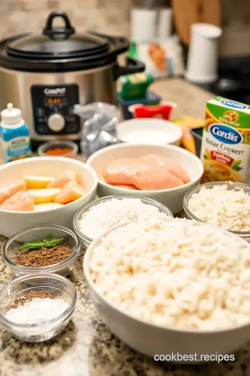 Southern Style Chicken and Rice ingredients