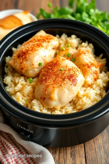 Southern Style Chicken and Rice presentation