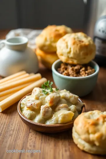 Hearty Crock Pot Chicken Pot Pie with Fluffy Biscuits ingredients