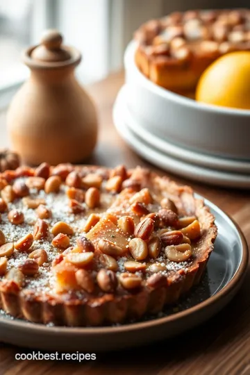 Decadent Hazelnut Chocolate Ganache Tart presentation