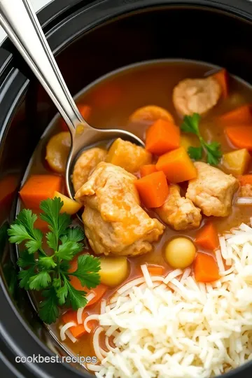 Delicious Slow Cooker Chicken Stew in 6 Hours presentation