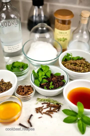 DIY Herbal Liqueur Recipe ingredients