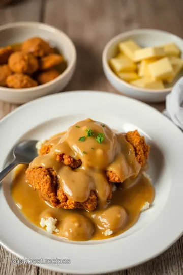 Fried Chicken Comfort Food with Gravy steps