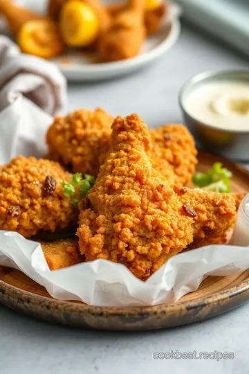 Southern Fried Chicken with a Crunchy Twist presentation