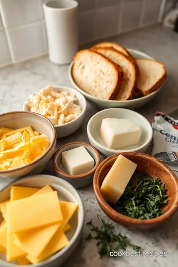 Cheesy Herb Grilled Cheese Sandwich ingredients