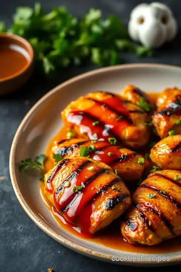 Grilled Chicken with Spicy Honey Glaze presentation