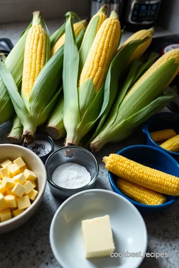 Grilled Corn Stalks with Honey-Butter Corn ingredients