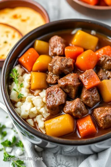 Slow Cooker Low FODMAP Beef Stew presentation