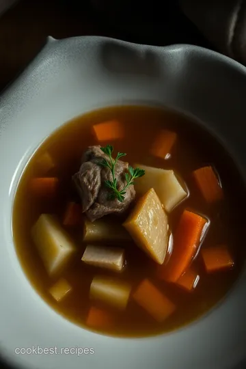 Hearty Soup Bone Broth Recipe presentation