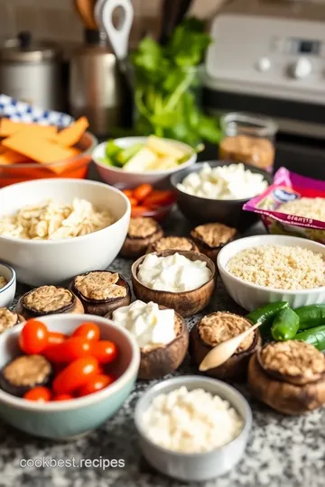 Just a Little Bite of Savory Stuffed Mushrooms ingredients