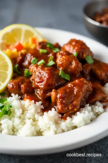 Pollo Guisado Dominicano (Dominican Stewed Chicken) presentation