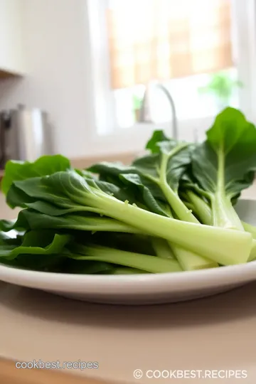 Boiled Bok Choy with Garlic and Ginger steps