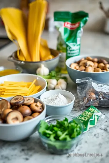 Jenny s Creamy Garlic Mushroom Pasta ingredients