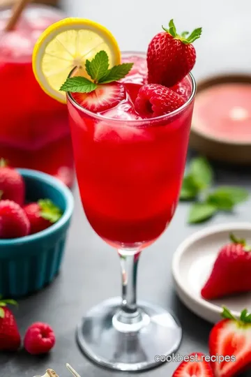 Razzmatazz Sparkling Mocktail presentation