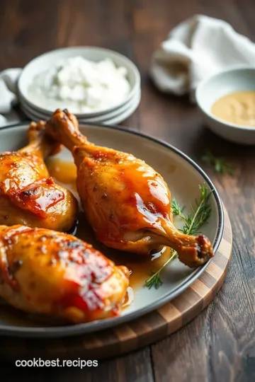 Roasted Chicken Legs with Honey Garlic Glaze steps